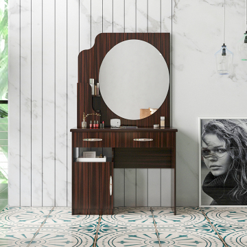 Hot Sale Modern Brown Dressing Table with Mirror Storage for Bedroom