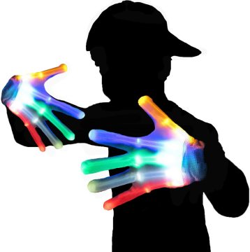 Wholesale Flashing Finger Light-Up Gloves with Batteries: Perfect for Kids' Parties, Halloween, and Christmas