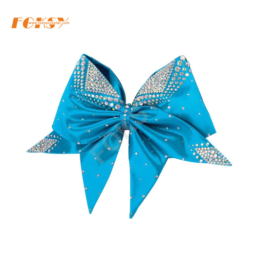 Triangle rhinestone hot fix cheer bow strip transfers