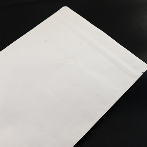 Bolsa de café branco com válvula de desgaseificação unidirecional