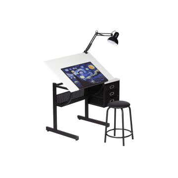 Eisdir DT3 Drefting Desk: un poste de travail complet d'art, d'artisanat et de conception avec stockage intégré
