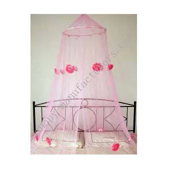 double bed canopy with rose (white, pink, purple)