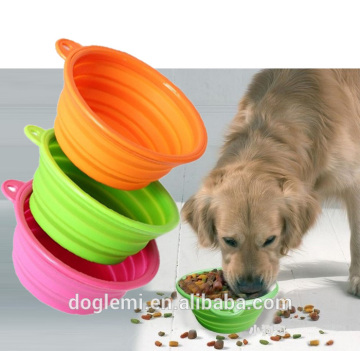 Low Price Supreme Dog Food Bowl Sillicone Pet Food Container Bowl in 3colors Pet Travel Feeder Bowl