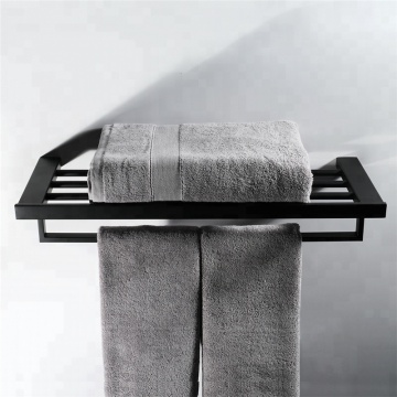 Bathroom accessories wall mount 304 stainless steel Black double towel rack