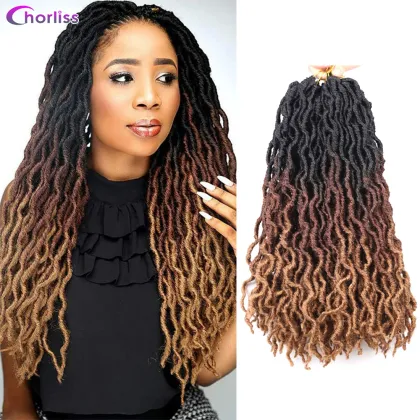 Wavy Bobbi Boss Nu Locks Twist Faux Crochet Hair Extensions Natural Bobbi Boss Ombre Nu Locks Expression Synthetic Braiding Hair