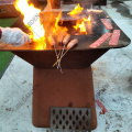 Outdoor Living Corten Steel Fire Pit BBQ Grill