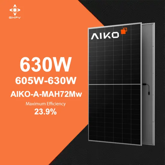 Europe Stock: High-Power Aiko PV Modules (Aiko-A630-Mah72Mw) with Specifications of 605W to 630W Solar Panels