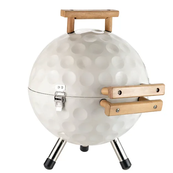 Football-Shaped BBQ Grill Foldable Kebab Barbecue Stove Charcoal Oven Spherical Portable Mini Round Camping Grill