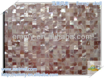 Top-grade natural pink mother of pearl seashell mosaic wall tile