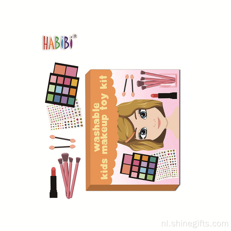 Meisjeskinderen wasbare make -uppalet sets