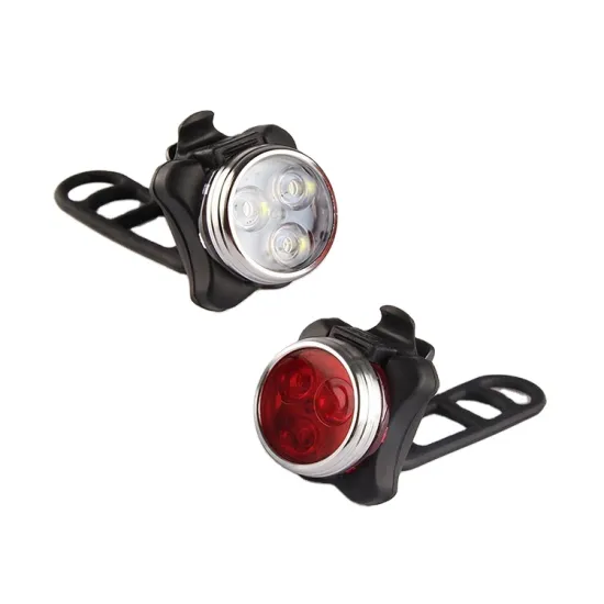 USB Rechargeable Bike Light Set: Super Bright Front Headlight & Rear LED Light