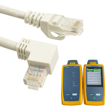 90 Degree Bend Cat6 Patch Cord - RJ45 8P8C Cat6 UTP with Color Code