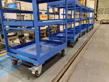 Bestelonderdelen voorbereiding trolley