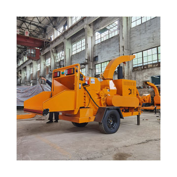 Towable Diesel Wood Chipper Machine - High Efficiency Hydraulic Feed Mobile Tree Branch Wood Chipper