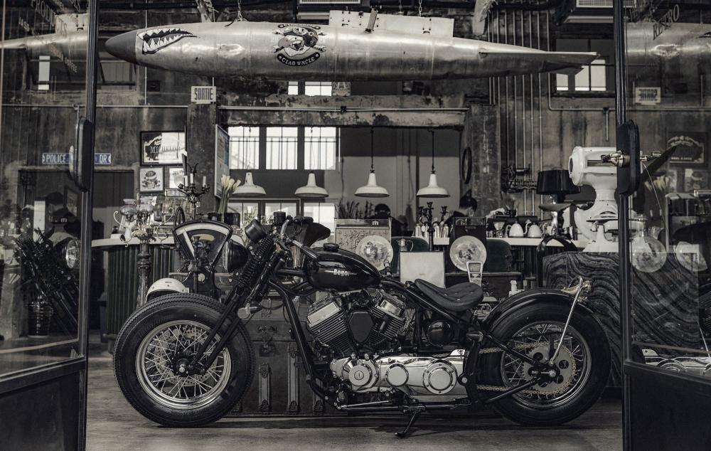 Bobber style motorcycle to ride