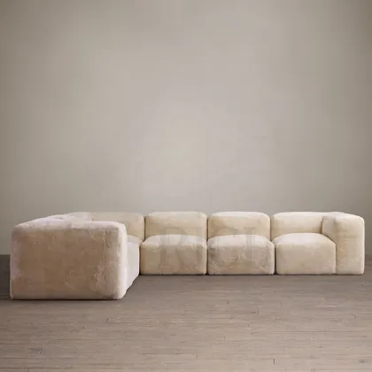 European Luxury Modular U-Shaped Sectional Sofa for Contemporary Living Rooms