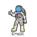 Karikaturastronautenraumstickerei, die Kleidung verarbeitet