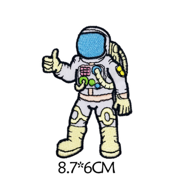 Cartoon astronaut ruimte borduurwerk verwerking van kleding