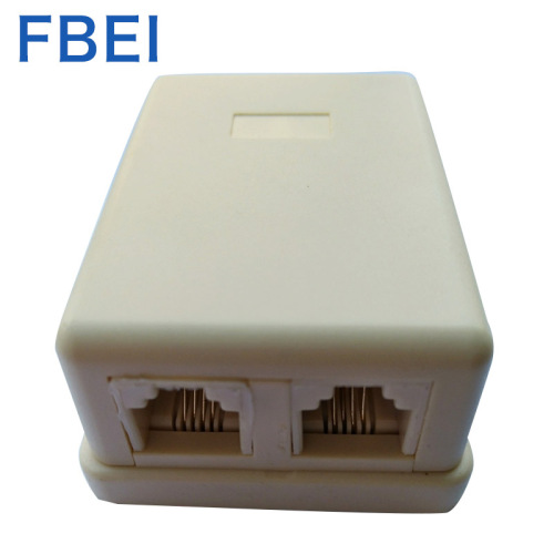 RJ11 / 12 6P4C Telefon Dual Port Sarface Box