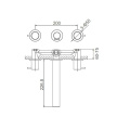 Double lever basin mixer for concealed installation seawave series