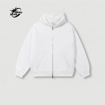 Broderie de logo personnalisée 100% coton zip up hoodies - lavage vintage et acide