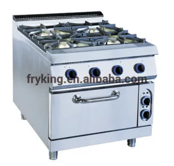 4-Burner Gas Range with oven combination catering equipment