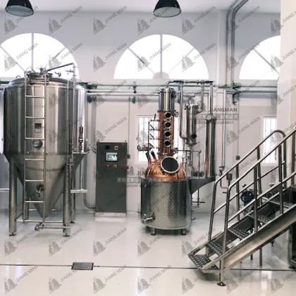 Copper Column Home Alcohol Distiller for Bourbon Whiskey - 100L Capacity