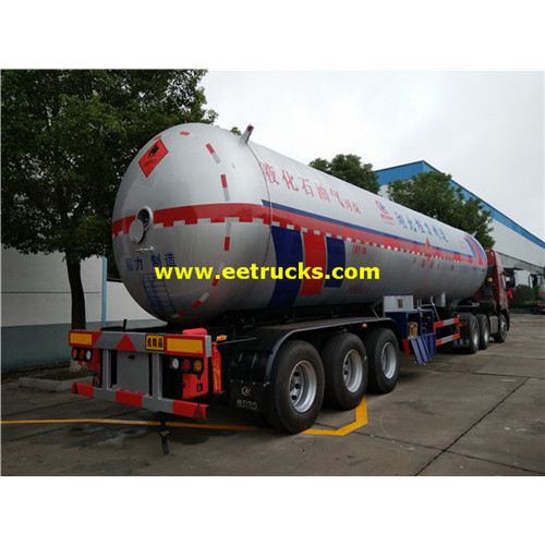 54 CBM Bulk được sử dụng LPG Trailers xe tăng