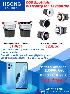 Aluminum Spotlight 10W Recessed COB LED Spotlight