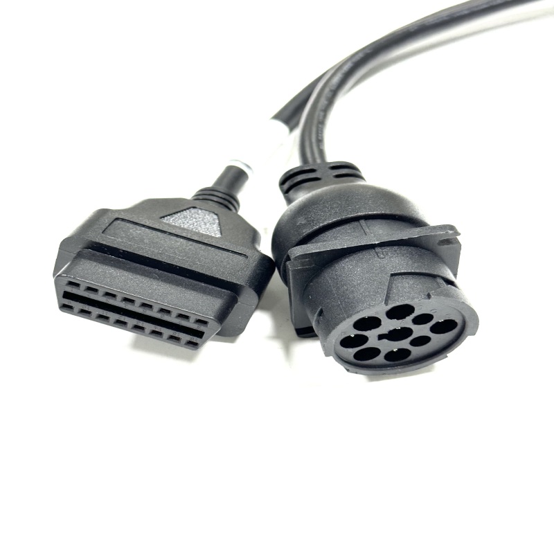CUMMINS 9Pin Male to 9Pin Female OBDII 16Pin Female Y Splitter Diagnostic Cable Length 330mm