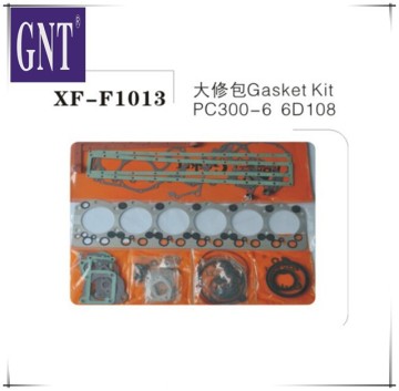 excavator gasket kit for PC300-6 6D108