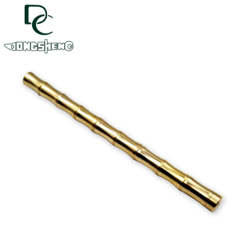 Classic Brass Bamboo-Shaped EDC Pen with Gel Refill for Outdoor Use