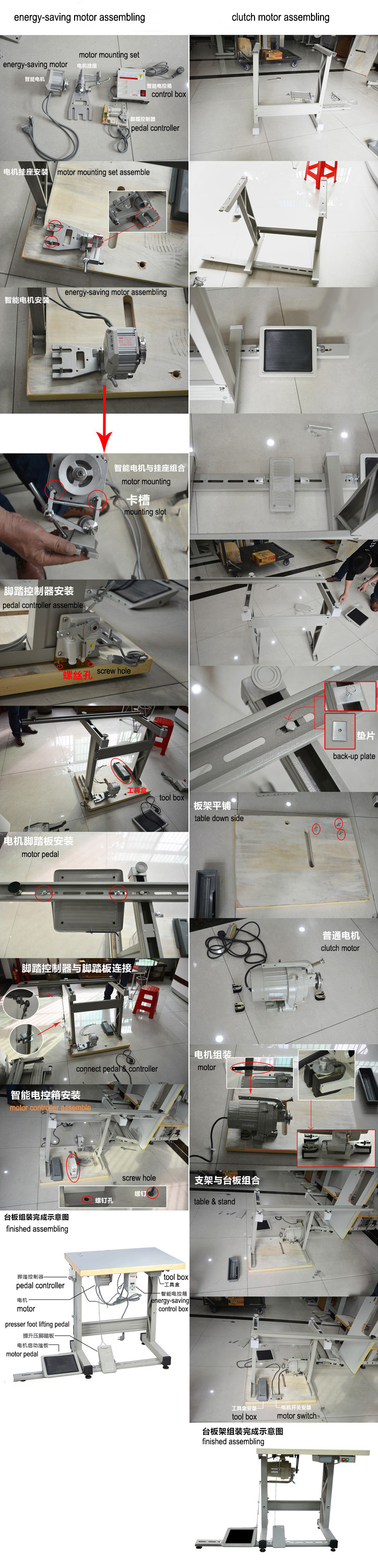 sewing machine table and stand installation