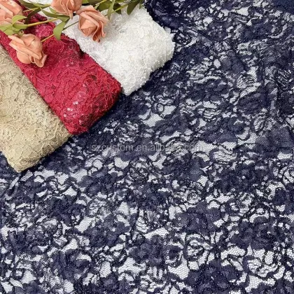 Gold Lace Fabric Embroidery for Women's Clothing