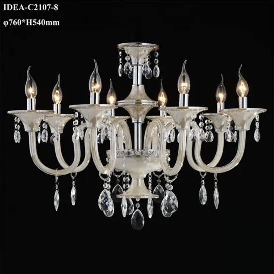 glass hanging chandelier crystal candle lights