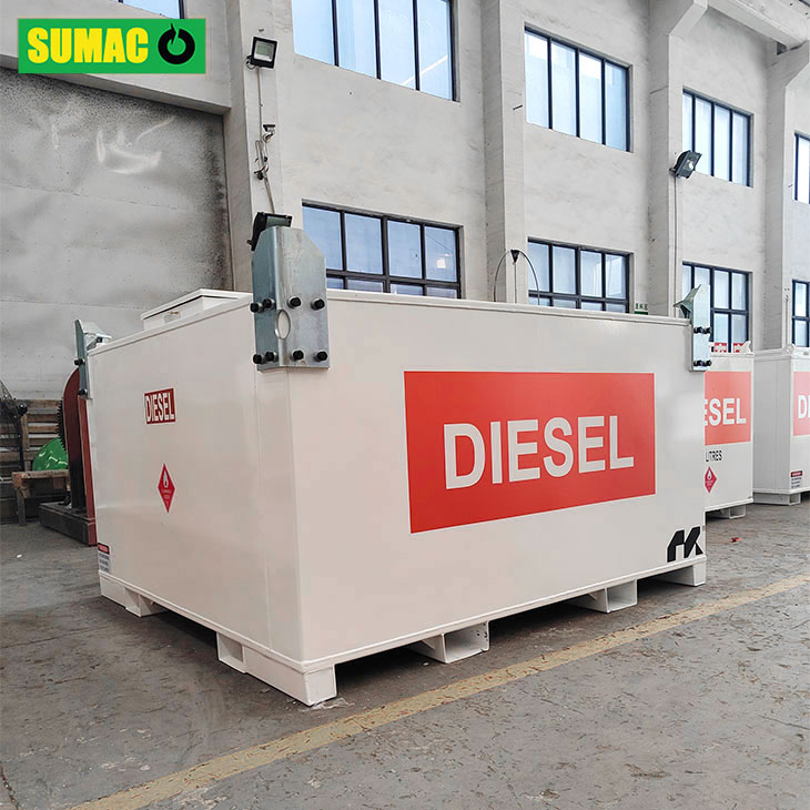 Cubo de aço carbono tanque de armazenamento de combustível diesel 3000L