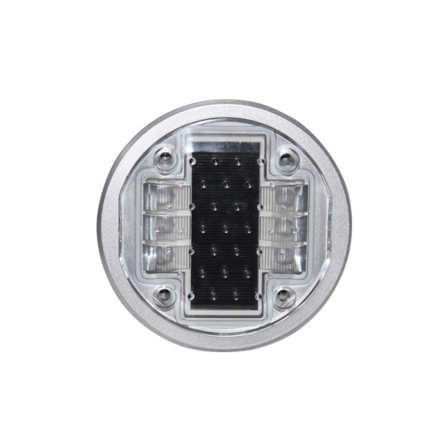 Yellow flashing light aluminum pressure round road stud