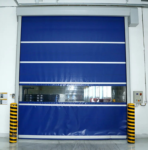 Taller mecánico PVC Transparent Puerta rápida