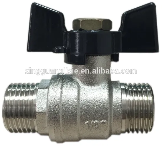 brass ball valve/butterfly handle/Female & Male