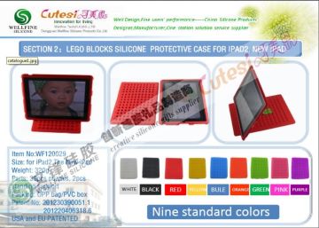 Pms Colors Detachable New Ipad Silicone Cases With Mini Diy Puzzle Supplier In China