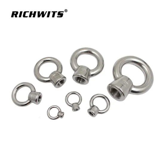 304 Stainless Steel eye nut M6 Lifting JIS1169 Screw Eye Nut