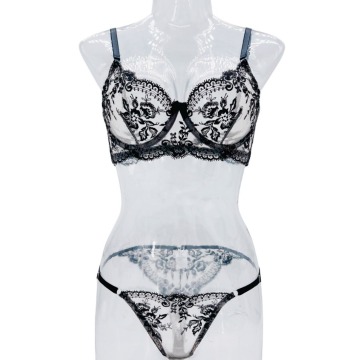 Floral Embroidered See-Through Lingerie: Seductive Multi-Color Autumn Collection