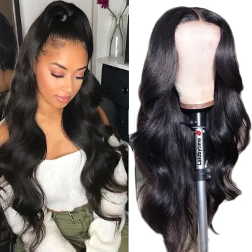 Raw Brazilian Virgin Human Hair Body Wave Lace Frontal Closure Wig For Black Women Cheap Full Hd Swiss Lace Front Wig Human Hair