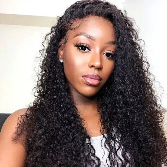 Yeswigs Water Wave Raw Brazilian Virgin Natural Human Hair Full HD Lace Front Wig For Black Women Transparent Lace Frontal Wig