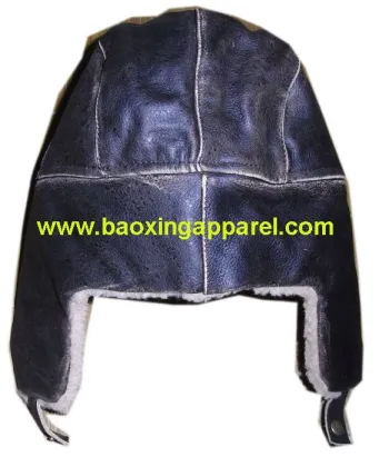 leather polyester trapper hat