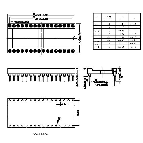 MIFES08-XXXX 2.54mm Dual-in-line Socket Straight DIP(H=3 L=7.43)