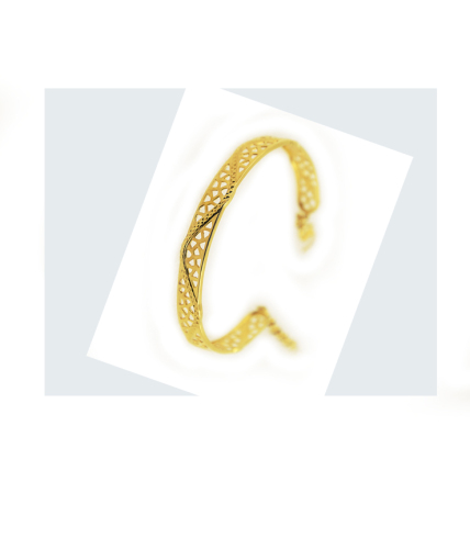 Perforiertes 18 Karat Gelbgold Armreif