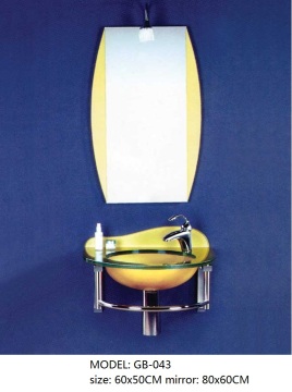 Glass sink/glass basin/glass bowl