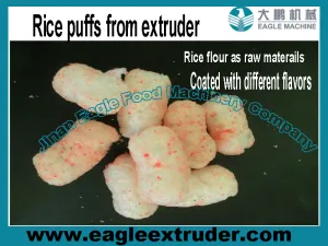 Puffed cereal snack making machine