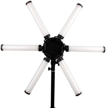 26-inch 54W Foldable LED Fill Light with Six Tubes for Makeup and Photography
